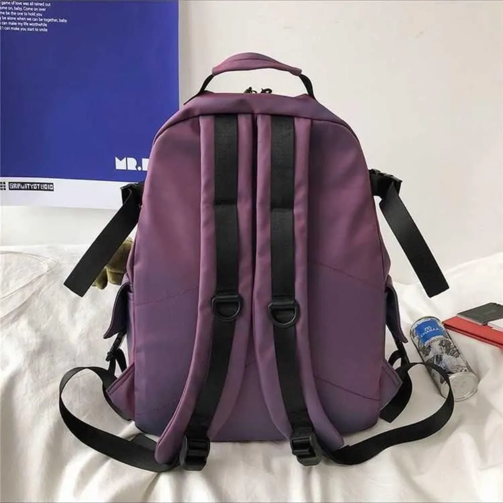 Casual Large Capacity Student Backpacks Cute Backpack for Back To School Traveling Hiking Teens Girls Aesthetic Backpack (Purple)