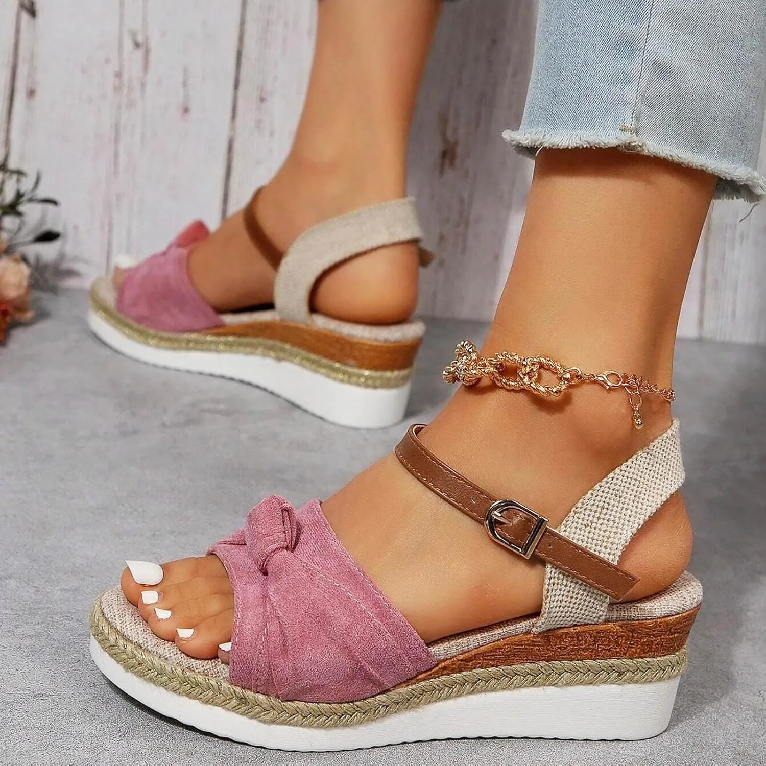 Cathalem Summer Sandals for Women 2024 Comfortable Walking Sandals with Arch Support Fashion Orthotic Slides Sandals