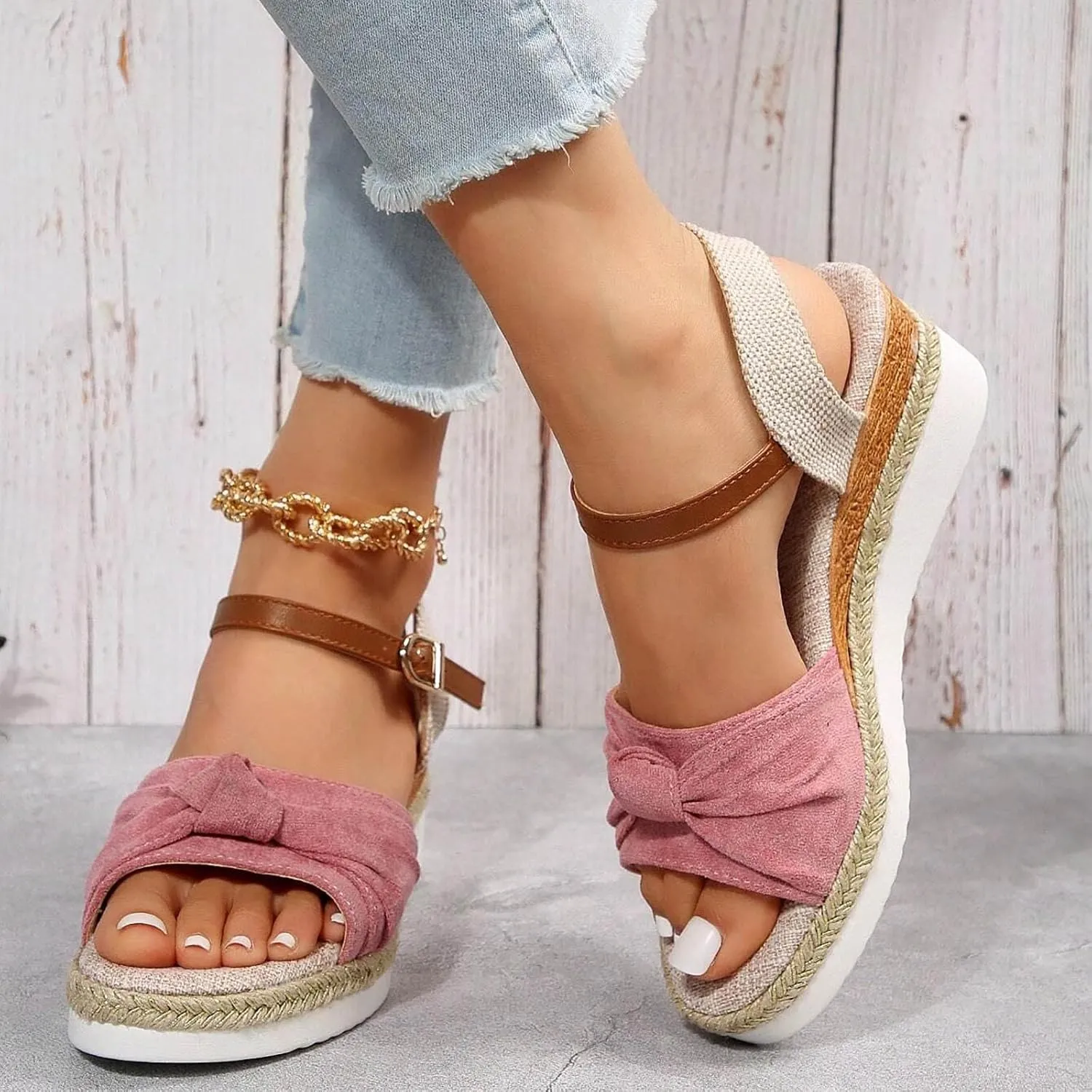 Cathalem Summer Sandals for Women 2024 Comfortable Walking Sandals with Arch Support Fashion Orthotic Slides Sandals