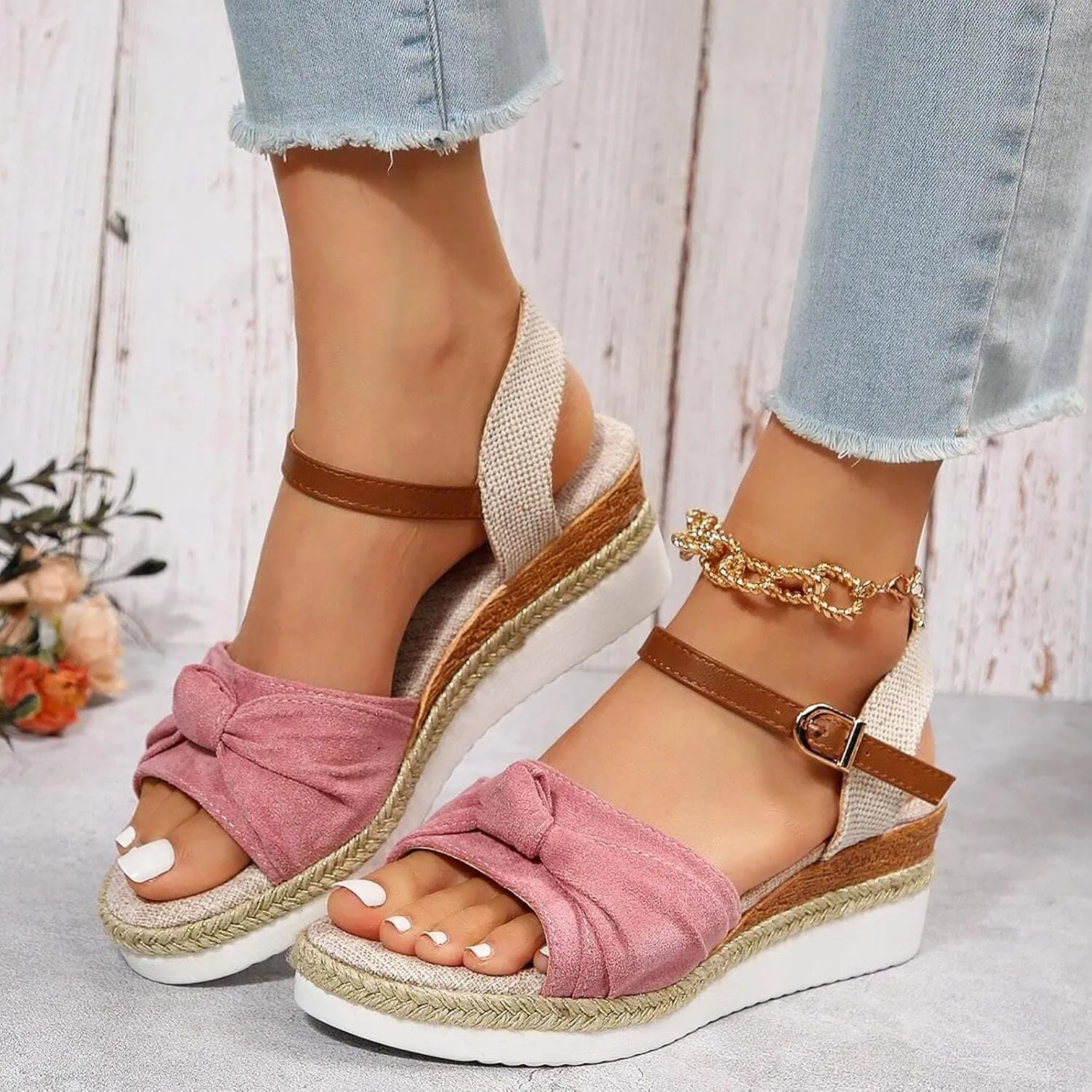 Cathalem Summer Sandals for Women 2024 Comfortable Walking Sandals with Arch Support Fashion Orthotic Slides Sandals