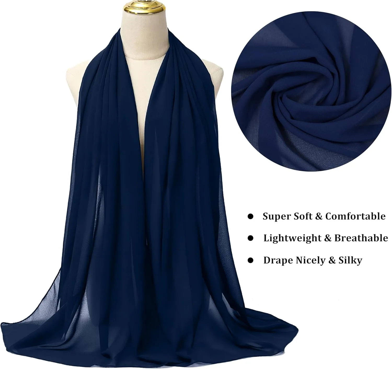 Ciormis Chiffon Shawl Wraps Scarves Lightweight for Women Evening Dresses Wedding Bridesmaid or Formal Occasions