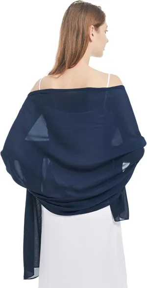 Ciormis Chiffon Shawl Wraps Scarves Lightweight for Women Evening Dresses Wedding Bridesmaid or Formal Occasions