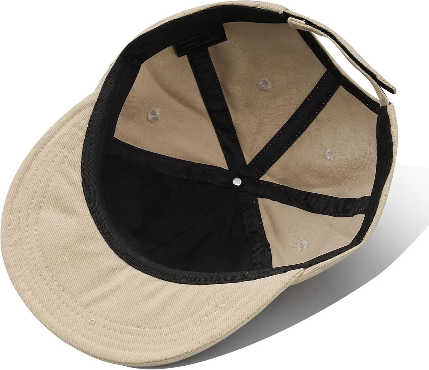 Clakllie Cotton 5 Panel Hats Hip Hop Short Brim Hats for Women Men Soft Golf Dad Hats Low Profile Trucker Cap with Adjustable