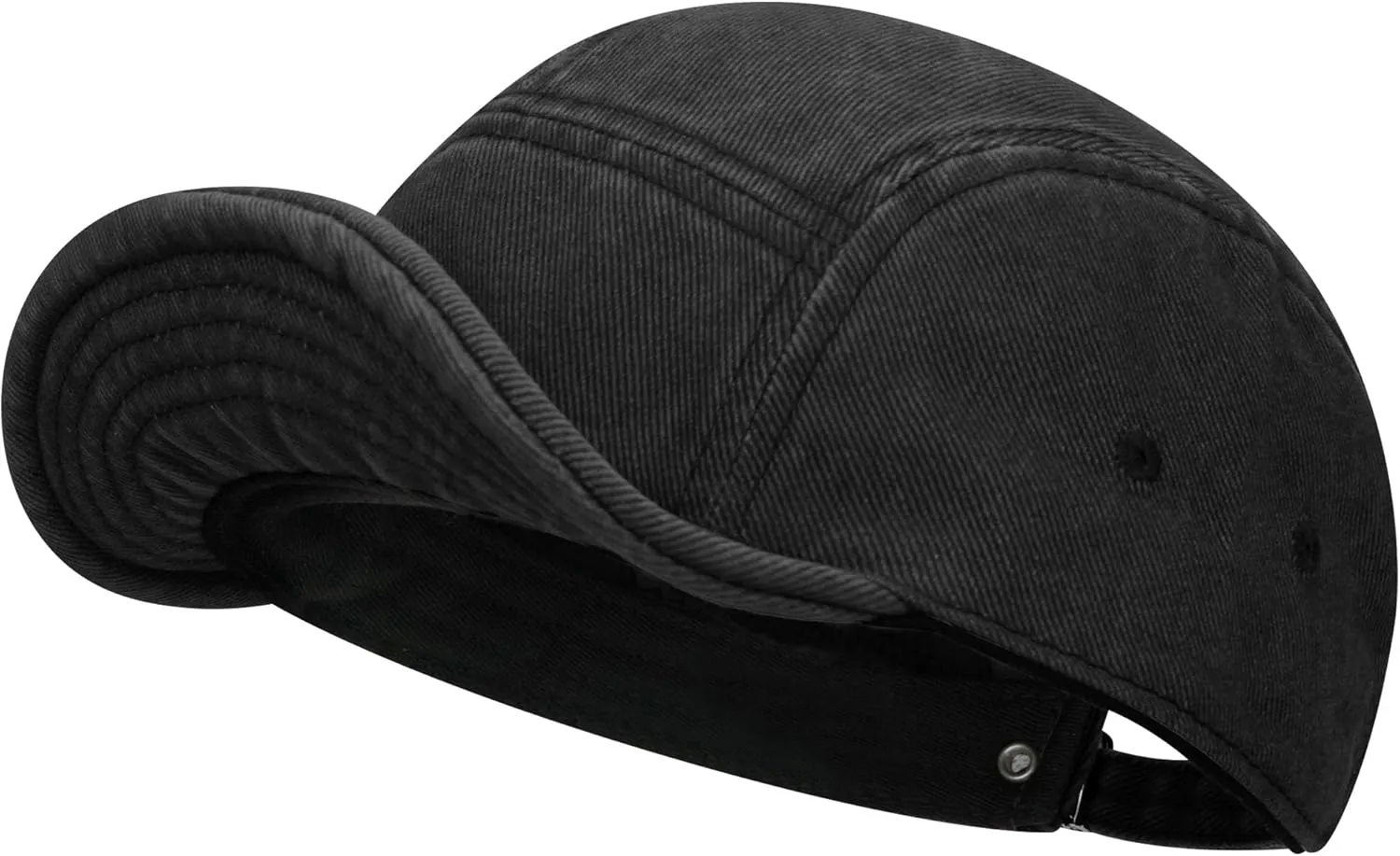 Clakllie Cotton 5 Panel Hats Hip Hop Short Brim Hats for Women Men Soft Golf Dad Hats Low Profile Trucker Cap with Adjustable