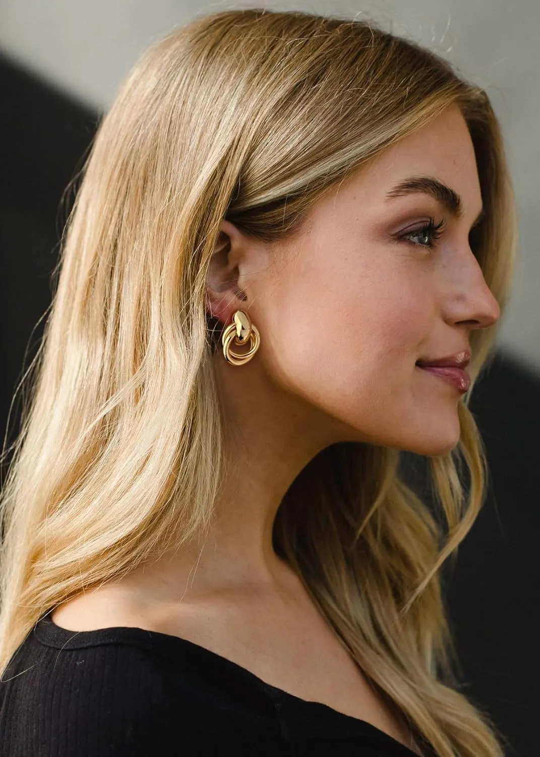 CLASSYZINT Gold Statement Geometric Drop Dangle Earrings for Women