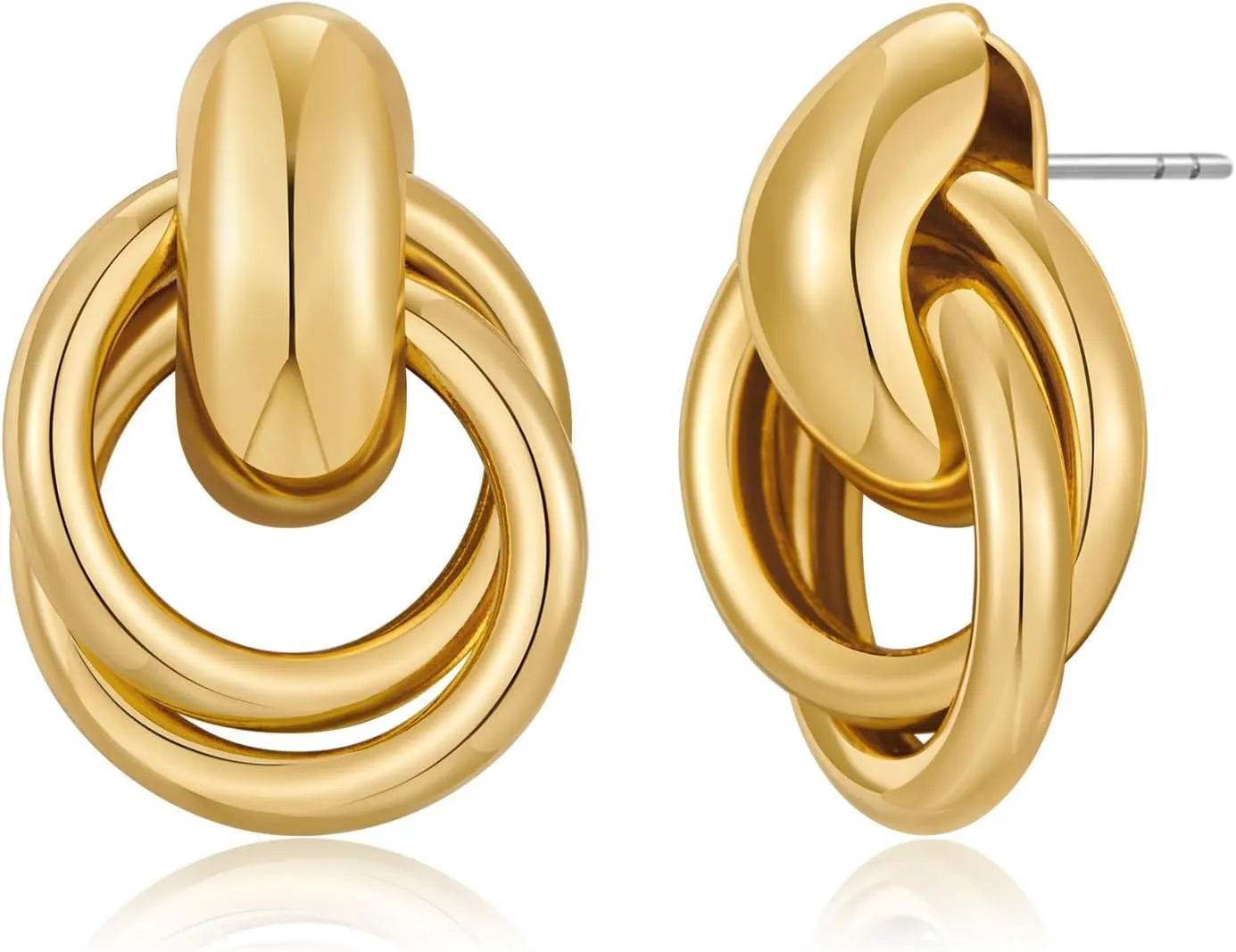 CLASSYZINT Gold Statement Geometric Drop Dangle Earrings for Women