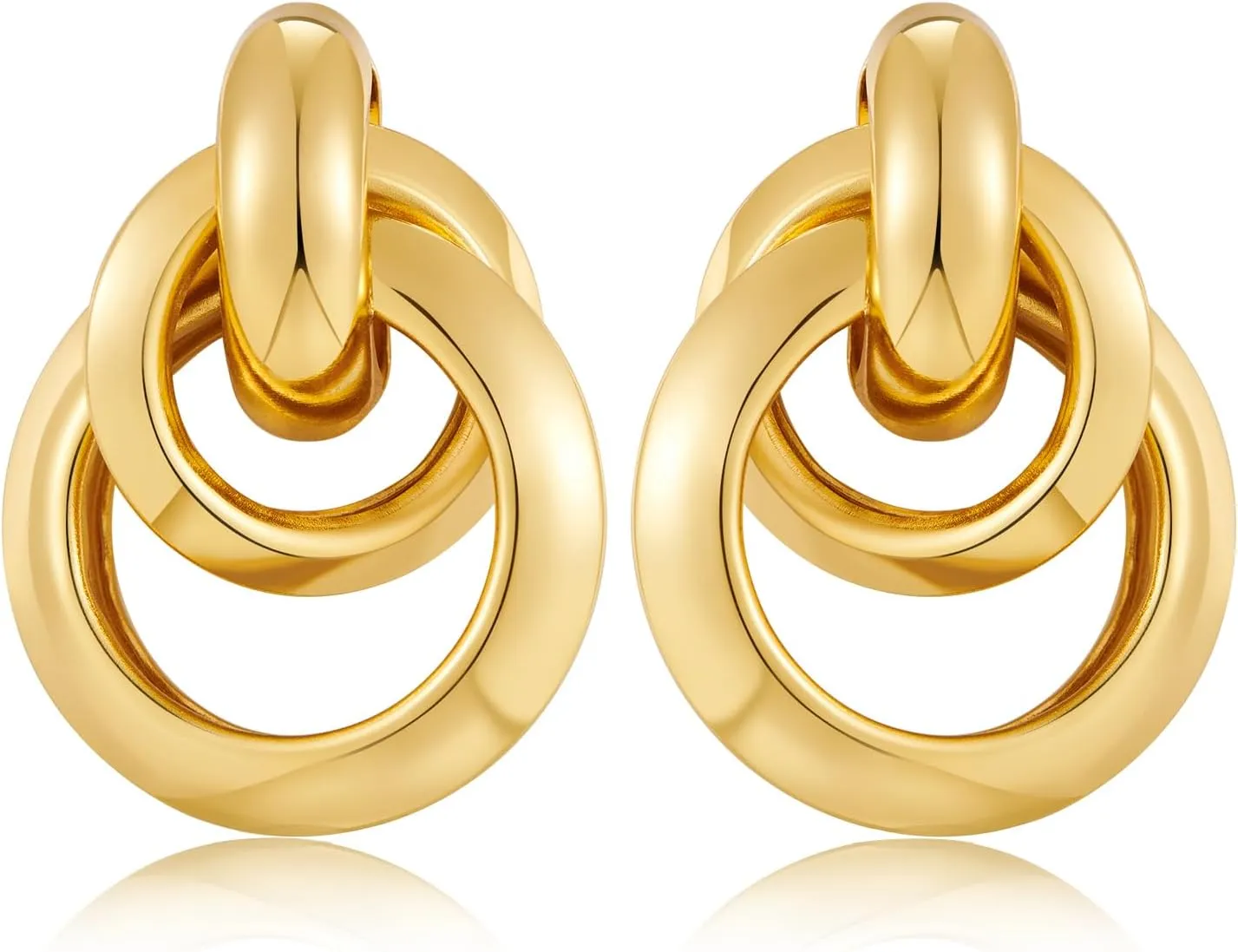 CLASSYZINT Gold Statement Geometric Drop Dangle Earrings for Women