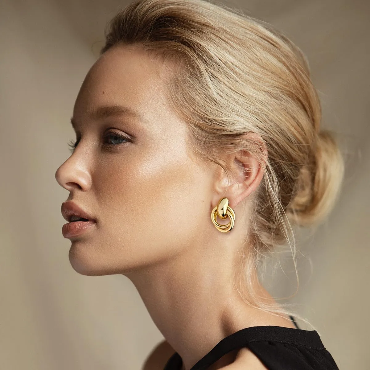 CLASSYZINT Gold Statement Geometric Drop Dangle Earrings for Women
