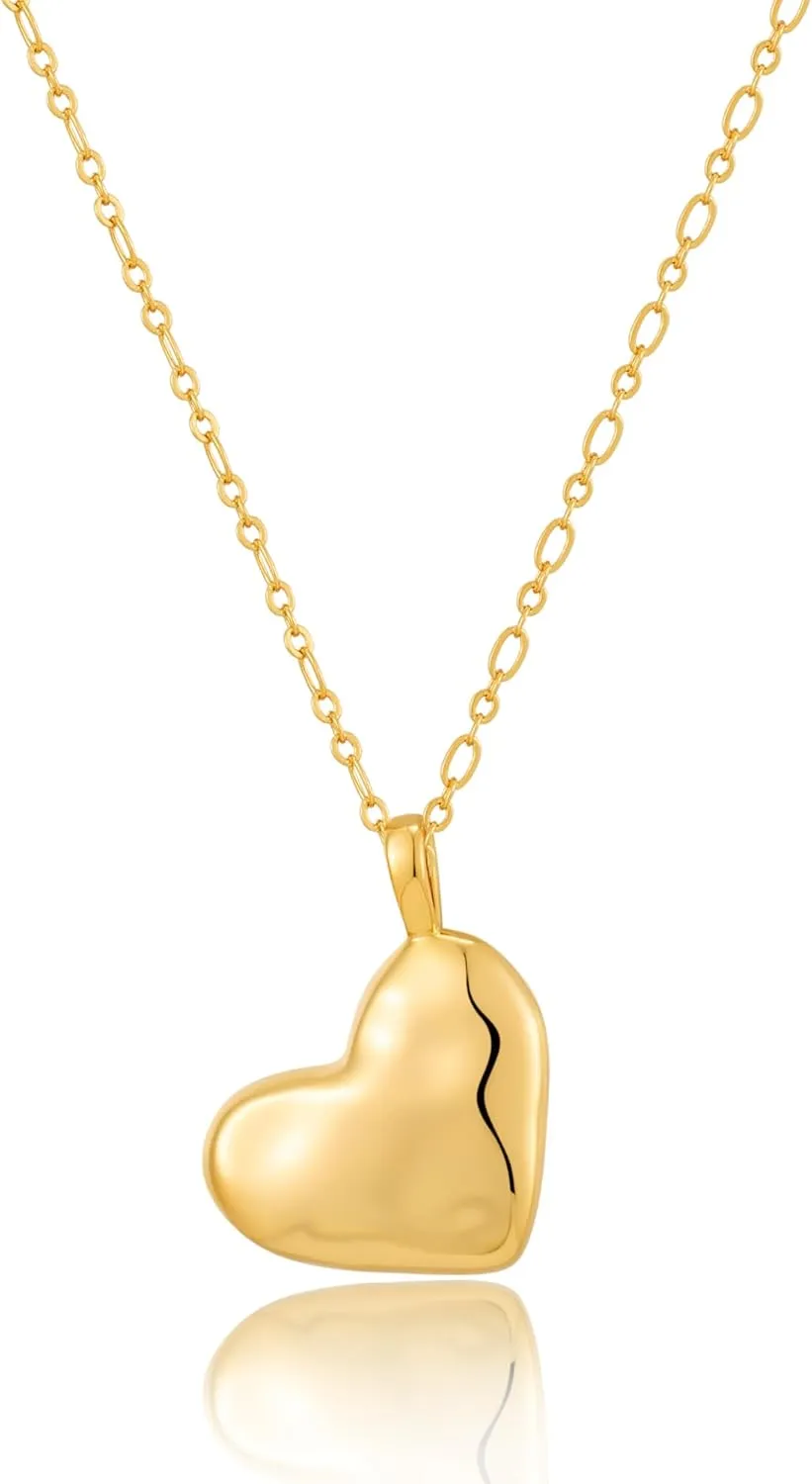 CLASSYZINT Heart Charm Choker Necklace for Women Chunky Chain Necklace Statement Necklace for Women