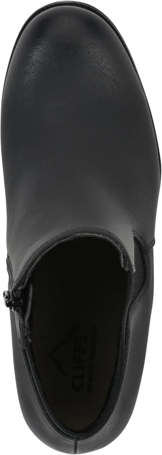 CLIFFS BY WHITE MOUNTAIN Women's Durable Cushioned Block Heeled Ankle Bootie