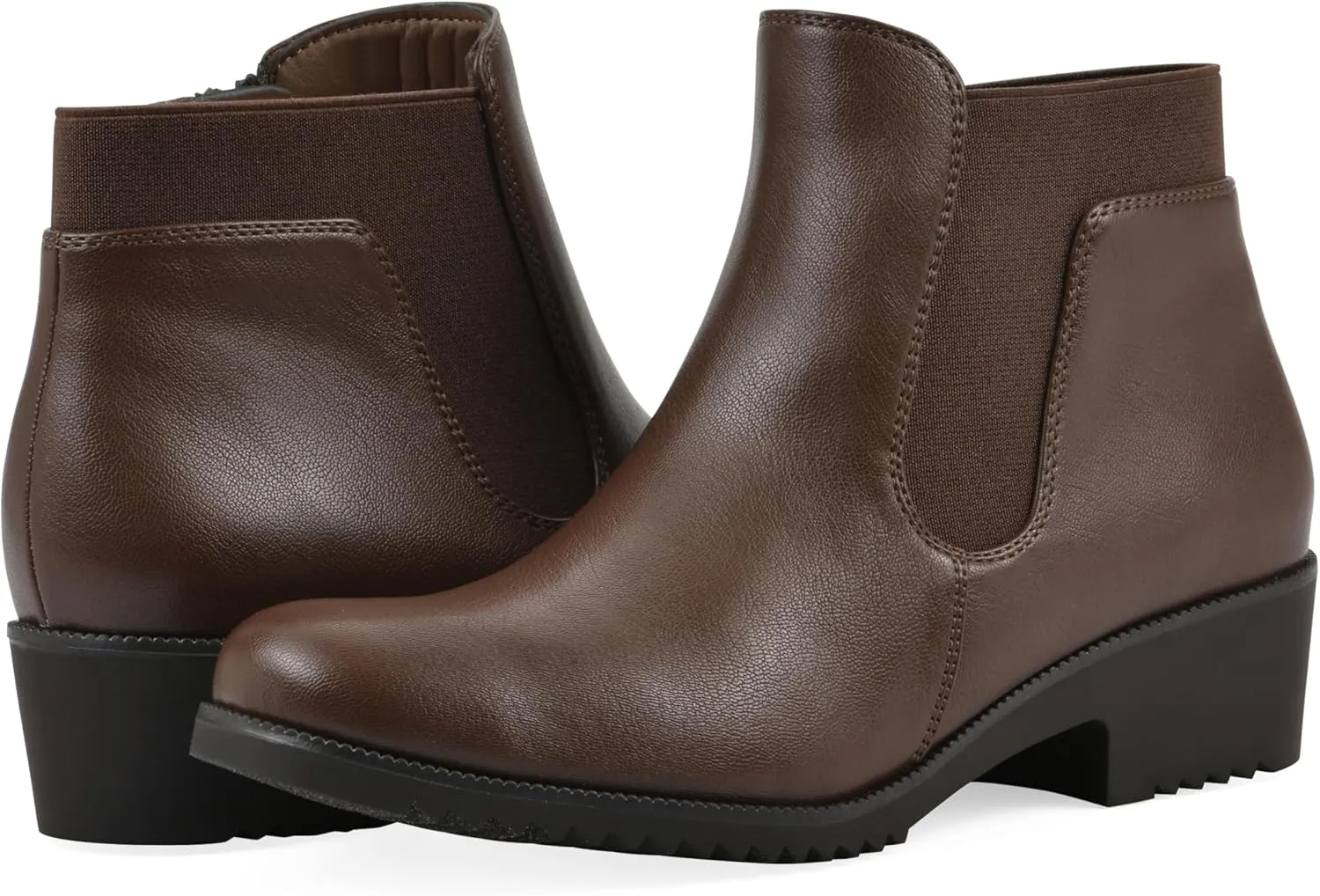 CLIFFS BY WHITE MOUNTAIN Women's Durable Cushioned Block Heeled Ankle Bootie