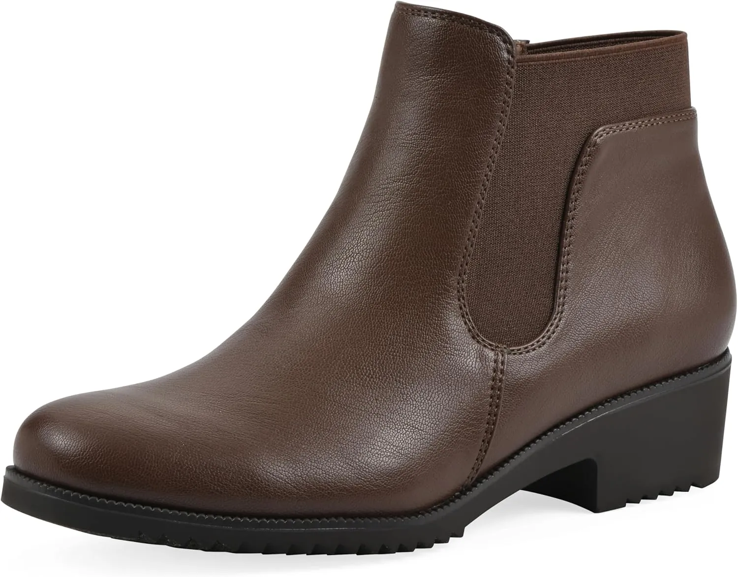 CLIFFS BY WHITE MOUNTAIN Women's Durable Cushioned Block Heeled Ankle Bootie
