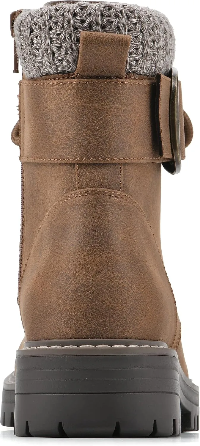 CLIFFS BY WHITE MOUNTAIN Women's Shoes Mentor Block Heeled Lace-Up Ankle Bootie