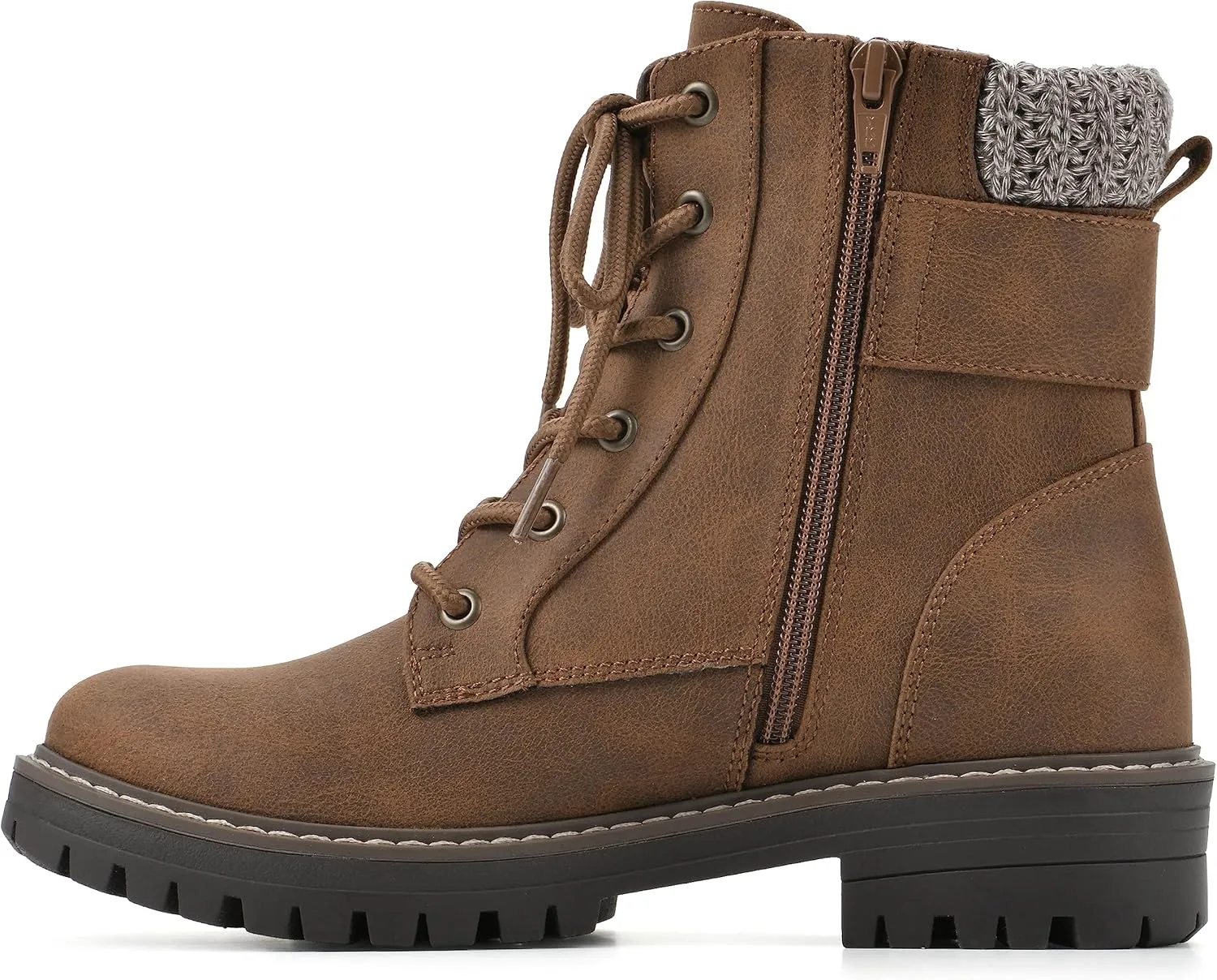 CLIFFS BY WHITE MOUNTAIN Women's Shoes Mentor Block Heeled Lace-Up Ankle Bootie