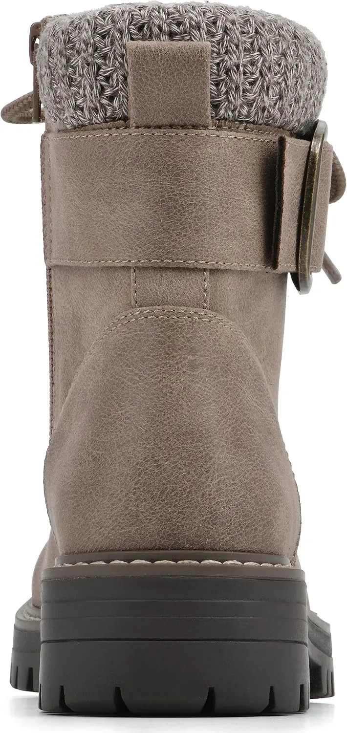 CLIFFS BY WHITE MOUNTAIN Women's Shoes Mentor Block Heeled Lace-Up Ankle Bootie