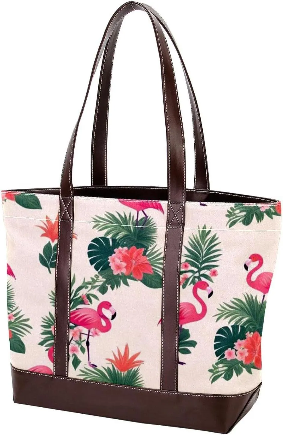 Colorful Art Leaves-541 Tote Bags Durable Leather Canvas Purses and Handbags for Women Top Handle Shoulder Satchel Hobo Bags