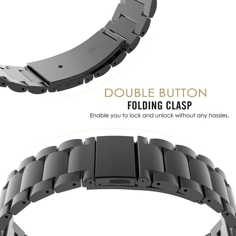 Compatible for RUIMEN Smart Watches Band, 22mm Quick Release Stainless Steel Metal Replacement Strap Bracelet Men & Women Compatible with RUIMEN D1 1.85" Smart Watches