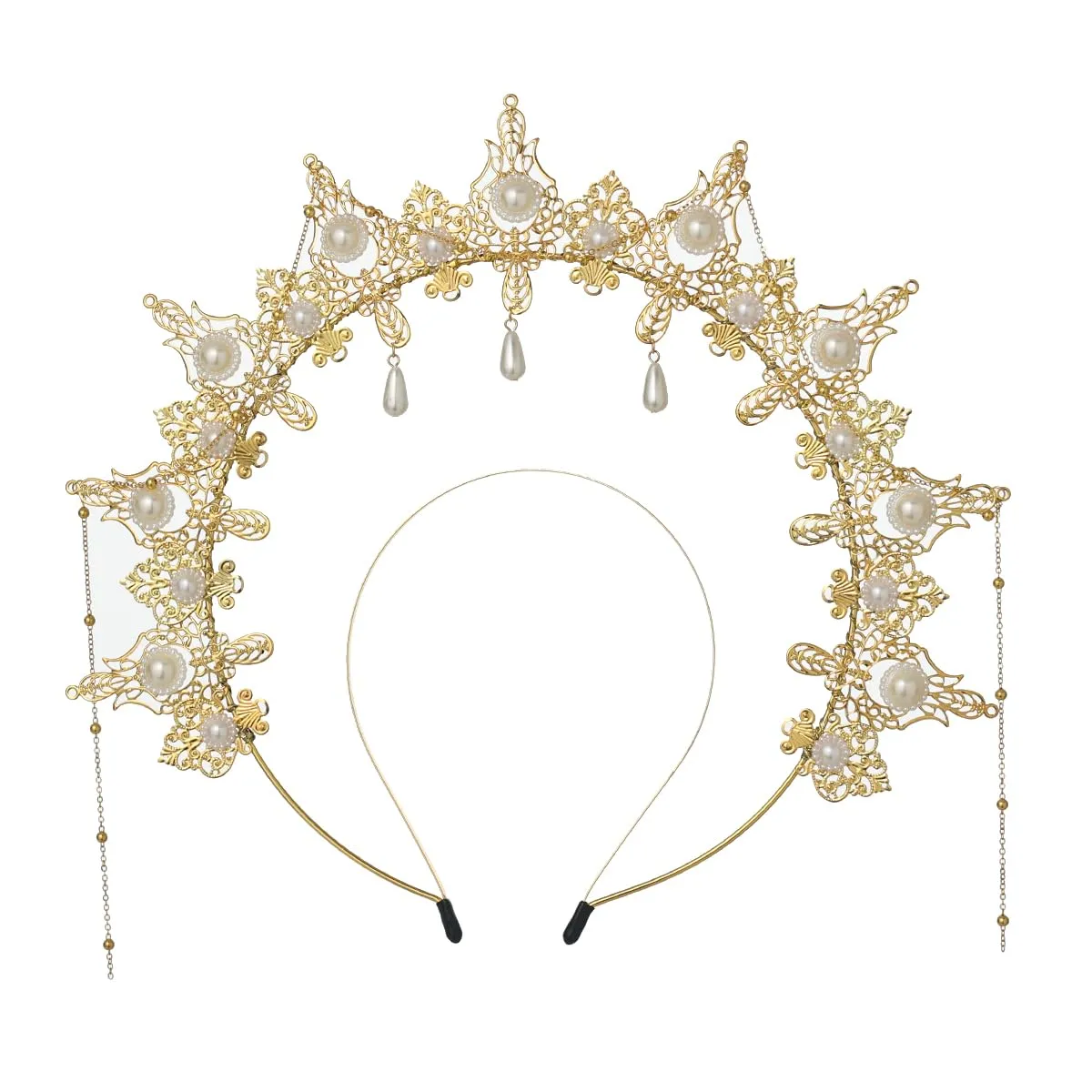 COSDREAMER Mary Halo Crown Headwear Spiked Zip Tie Halo Crown Sunburst Goddess Headwear