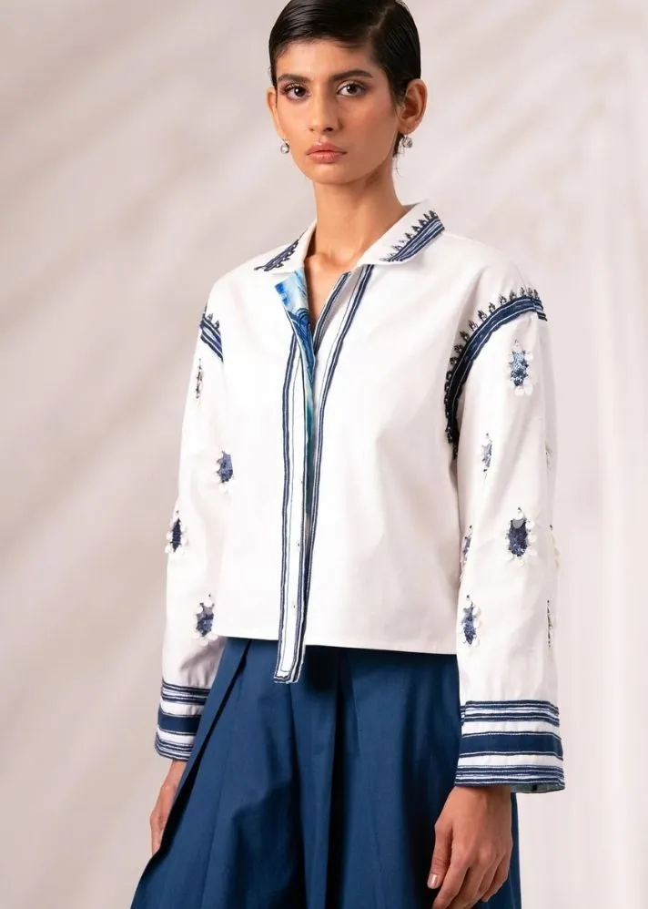 Cosmo Top   Indigo Rico Pleated Culottes   Co-Ord Set