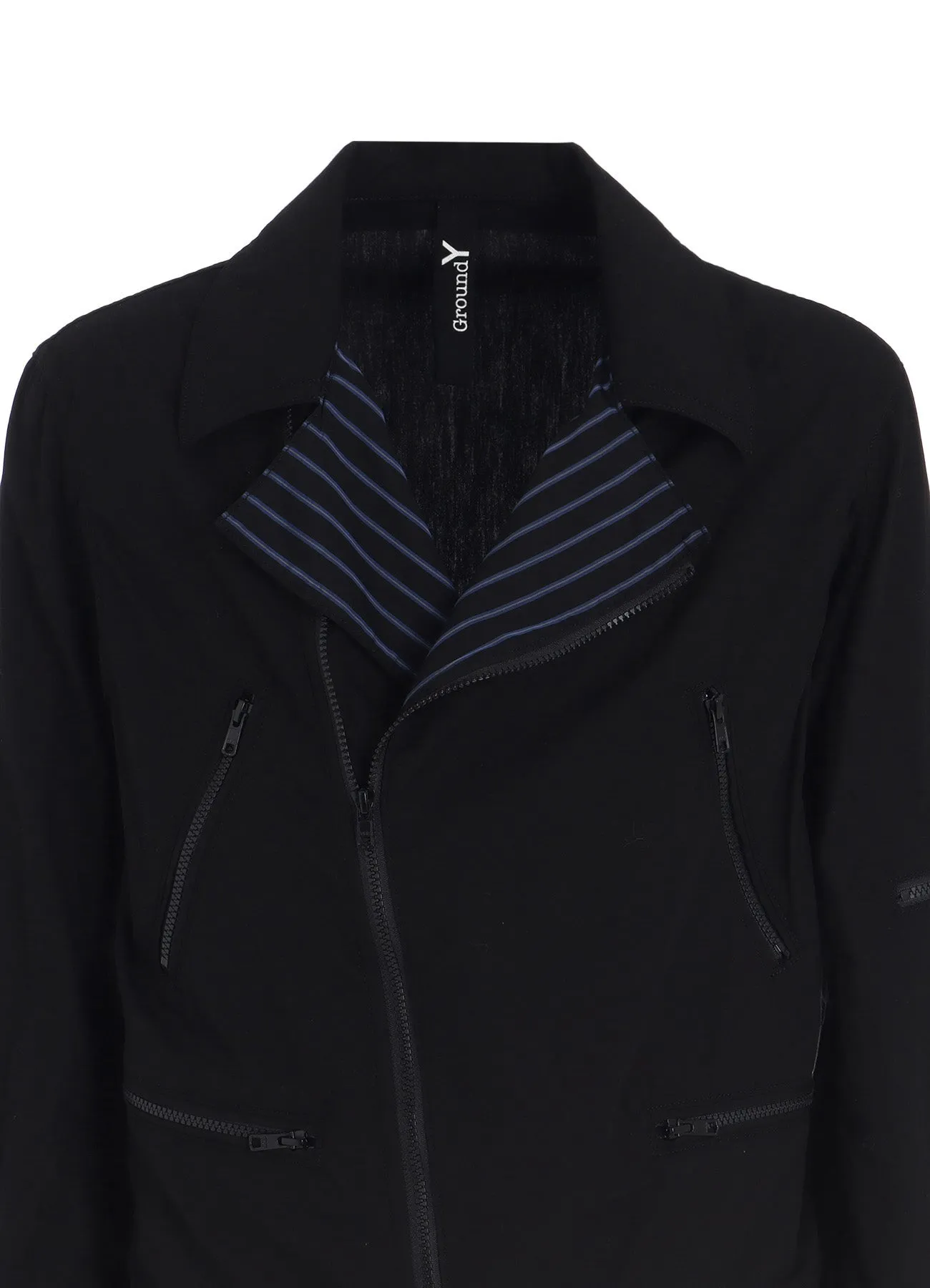 COTTON BROAD   CUPRA STRIPE STRIPE SWITCHING RIDERS JACKET