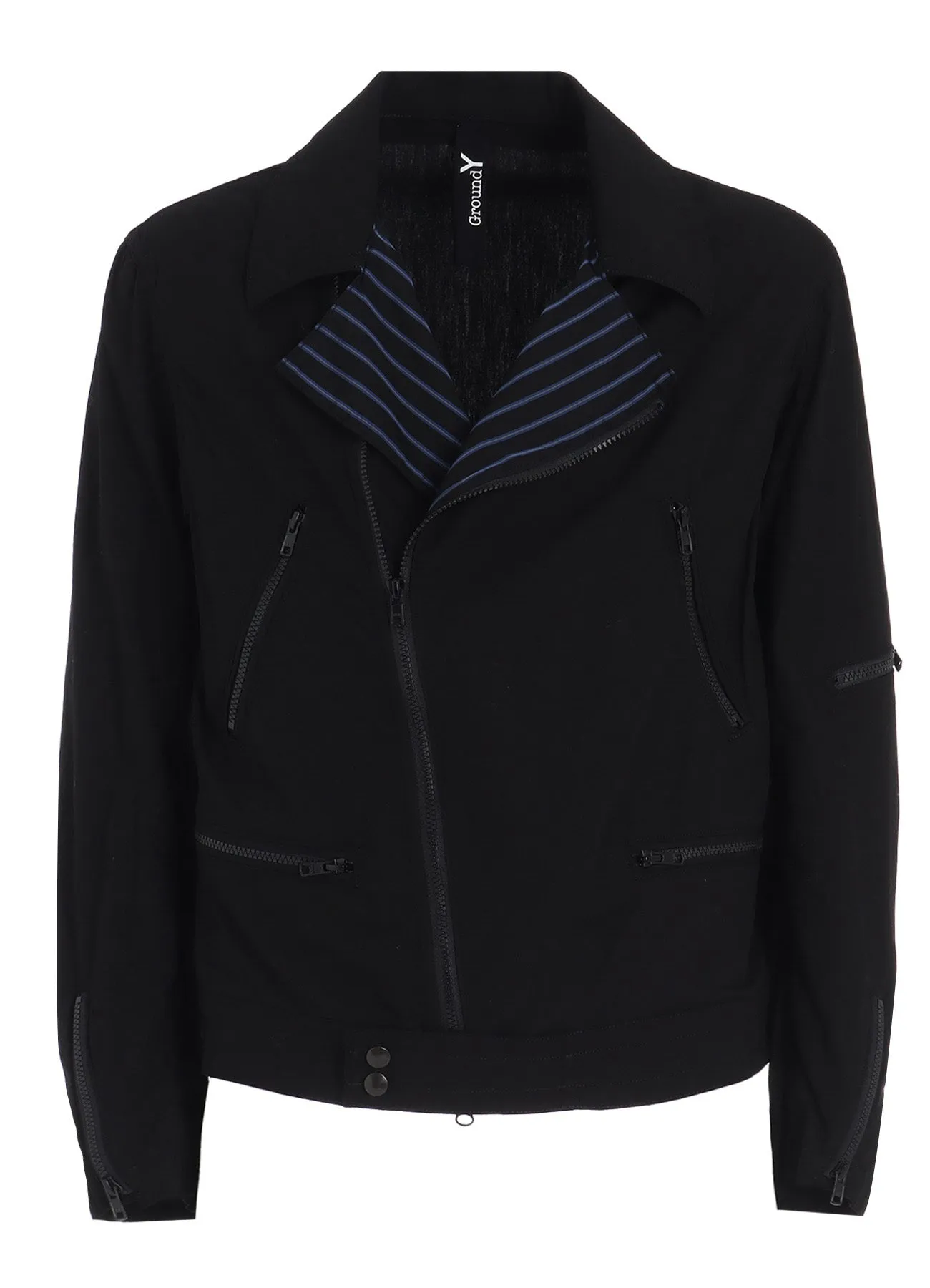 COTTON BROAD   CUPRA STRIPE STRIPE SWITCHING RIDERS JACKET
