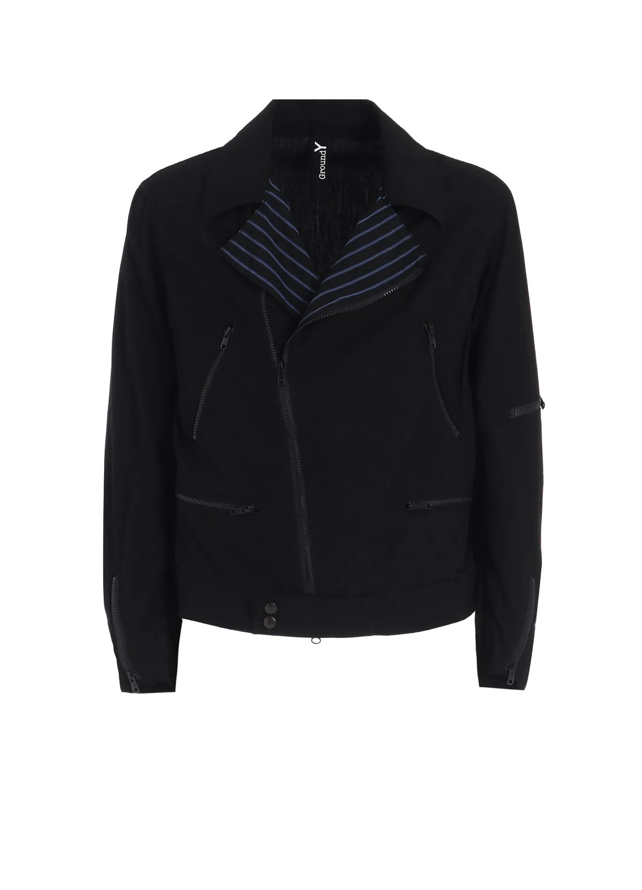 COTTON BROAD   CUPRA STRIPE STRIPE SWITCHING RIDERS JACKET