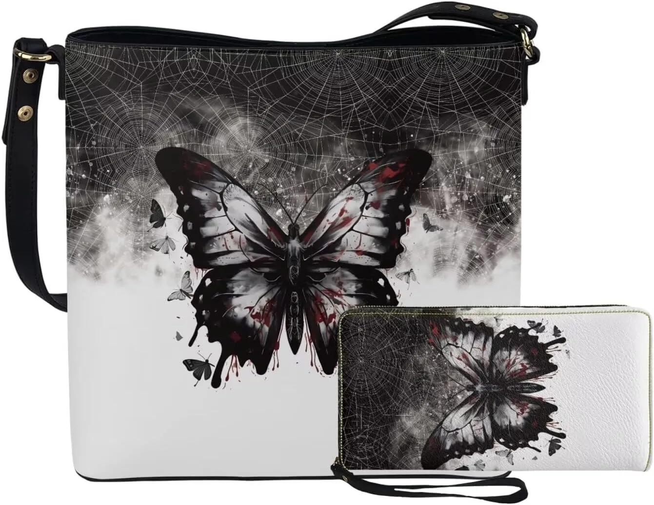 Crossbody Bags for Women Large Size Designer Leather Bucket Bag Purses Set Trendy Handbag with Wristlet Wallet