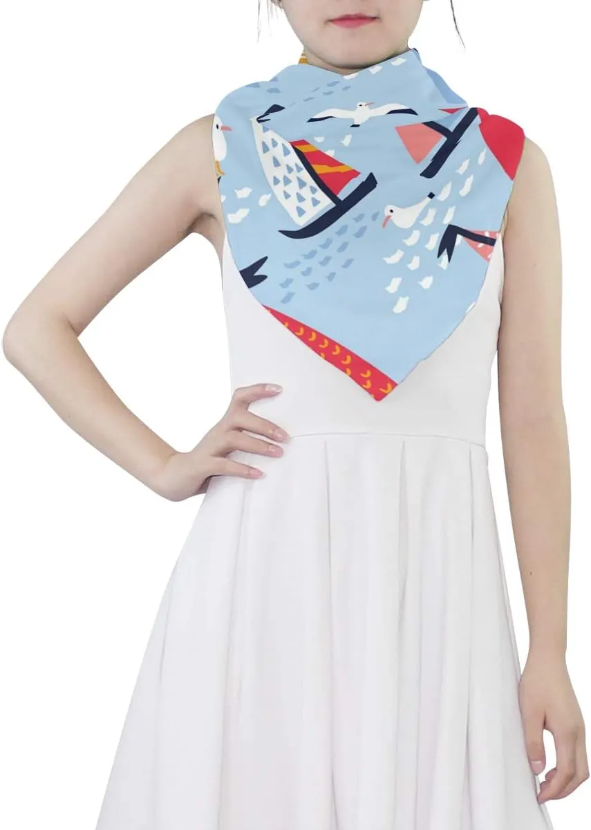 Custom Style Woman Chiffon Scarf Ladies Soft Wrap Silk Shawl