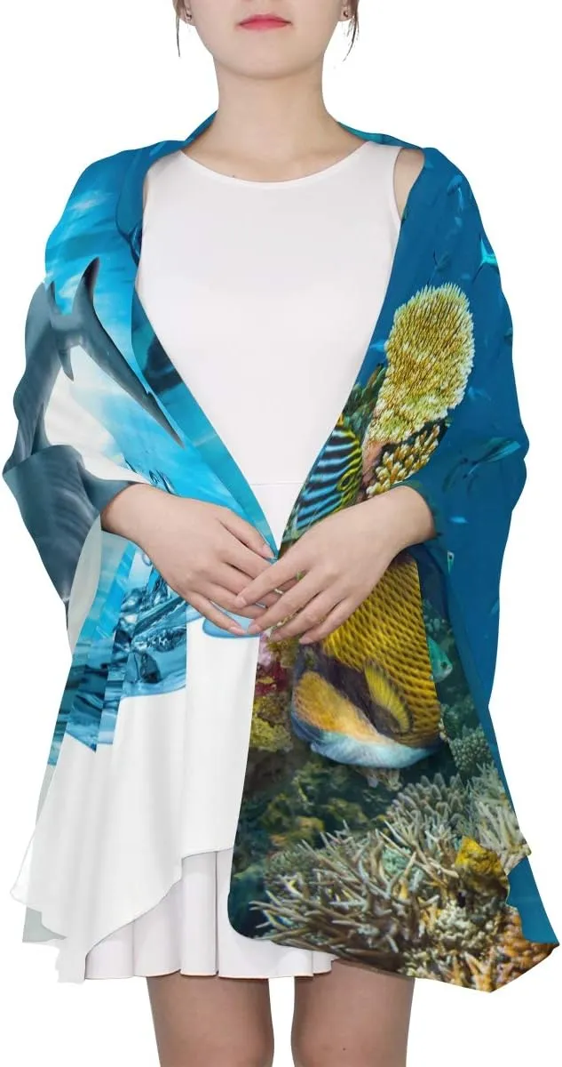 Custom Style Woman Chiffon Scarf Ladies Soft Wrap Silk Shawl