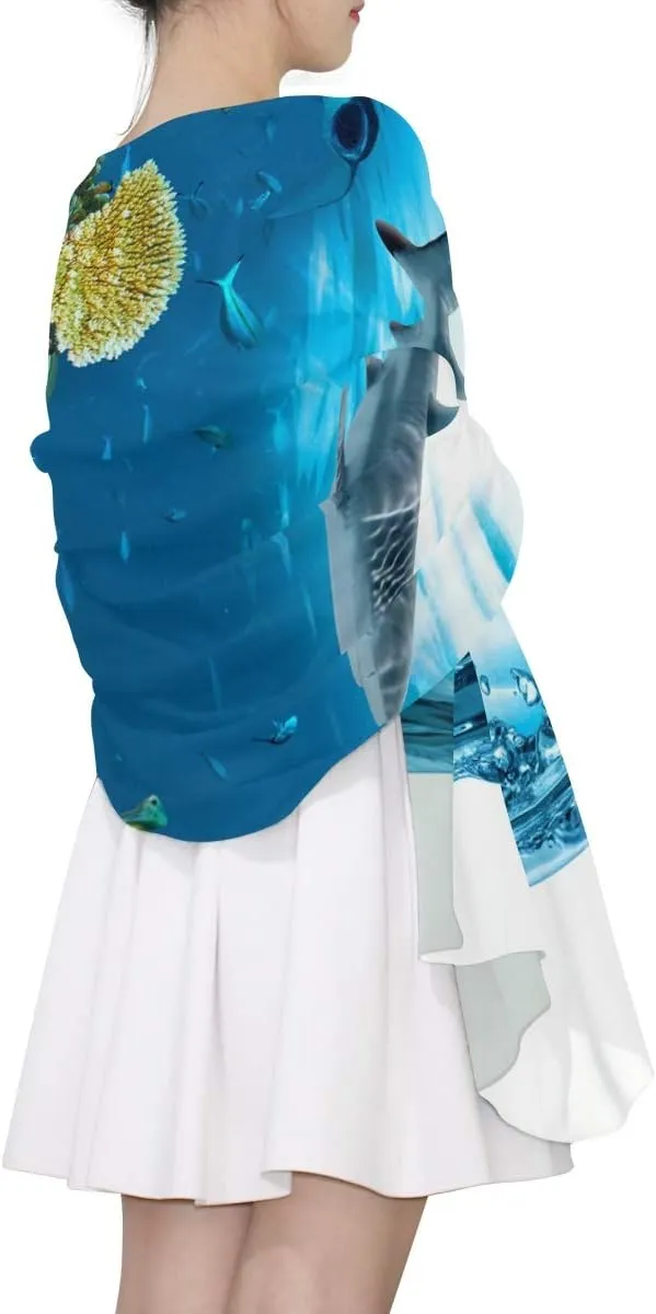 Custom Style Woman Chiffon Scarf Ladies Soft Wrap Silk Shawl