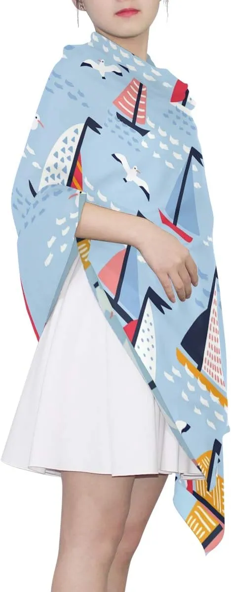 Custom Style Woman Chiffon Scarf Ladies Soft Wrap Silk Shawl