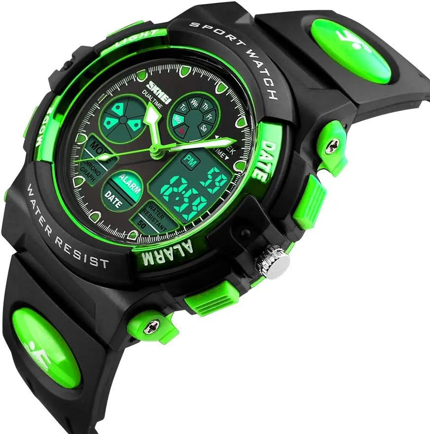 Dayllon Boys Watch,Kids Watch for 3-15 Year Old Boys,Digital Sport Outdoor Multi Function Waterproof with LED Alarm Calendar Analog Watch for Kids - Kids Gifts