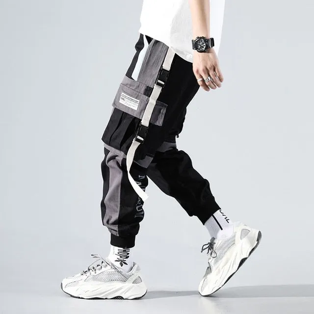 DEANWANGKT Mens Vintage Hip Hop Style Baggy Jeans Hip Hop Cargo Pants Men Streetwear Cotton Joggers Fashion Sweatpants Male Casual Harem Trousers Summer Harajuku Pants Men Women