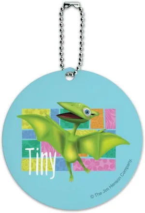Dinosaur Train Tiny Round Luggage ID Tag Card Suitcase Carry-On