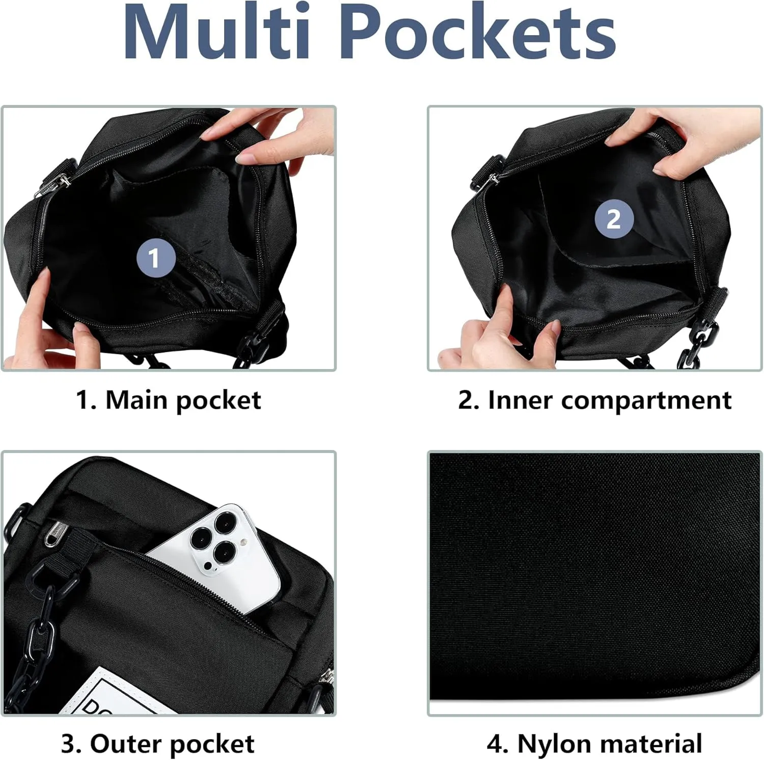 DOB SECHS Crossbody Purse Small Messenger Bags for Women Shoulder Bag