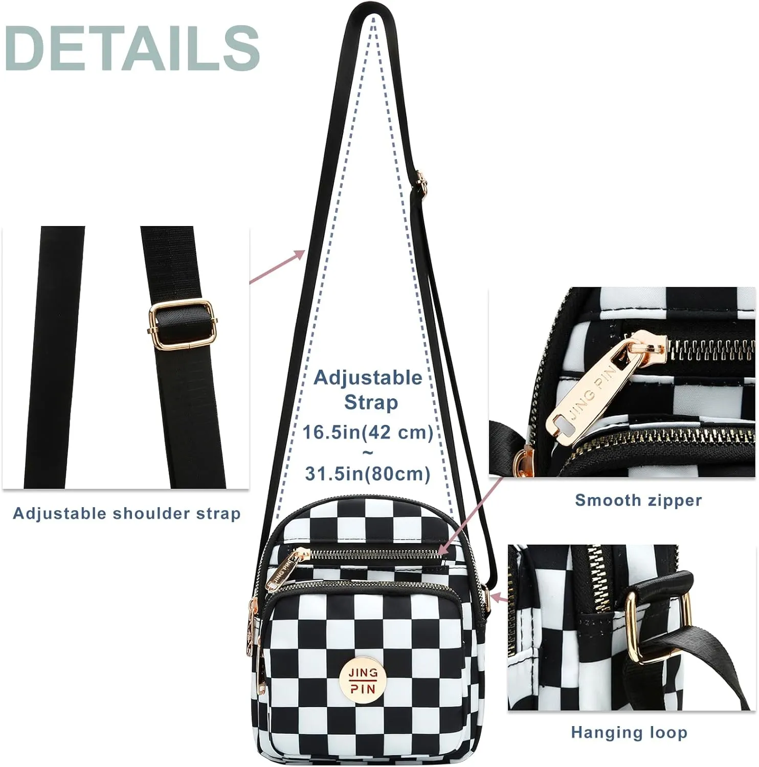 DOB SECHS Crossbody Purse Small Messenger Bags for Women Shoulder Bag
