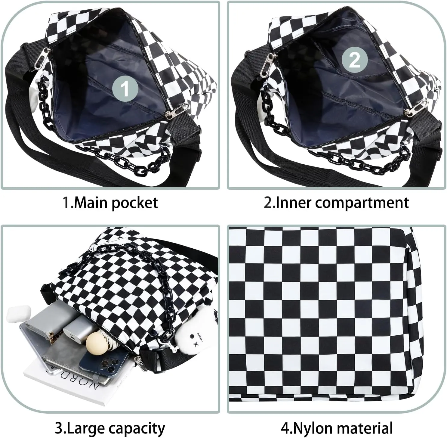 DOB SECHS Crossbody Purse Small Messenger Bags for Women Shoulder Bag