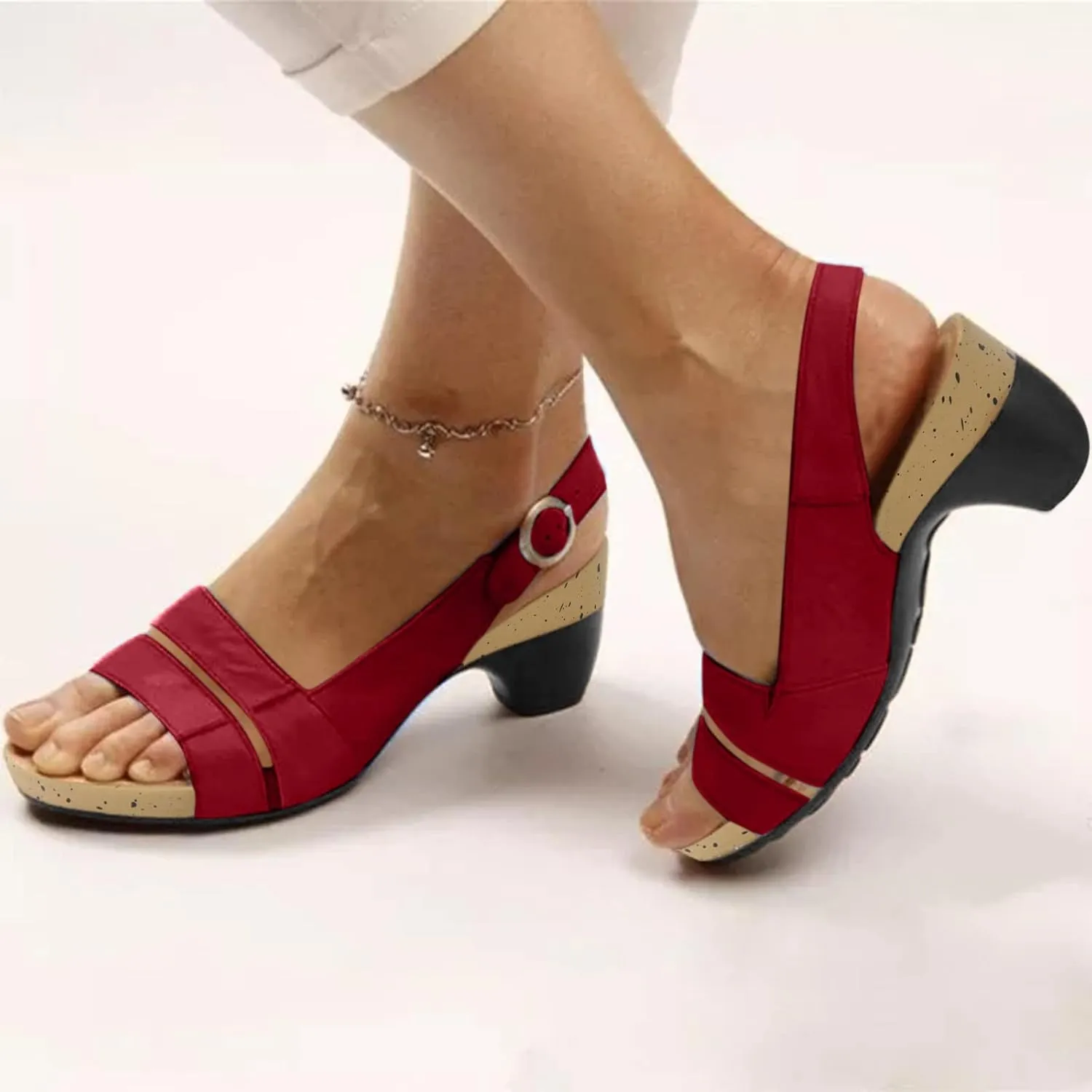 Eduavar Sandals for Women Casual Summer, Women's Ultra-Comfy Wedge Sandals Premium Orthopedic Open Toe Sandals