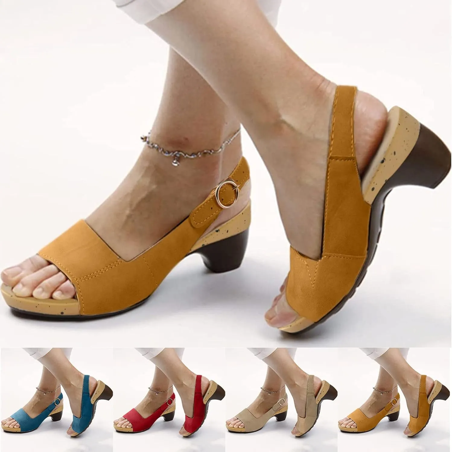 Eduavar Sandals for Women Casual Summer, Women's Ultra-Comfy Wedge Sandals Premium Orthopedic Open Toe Sandals