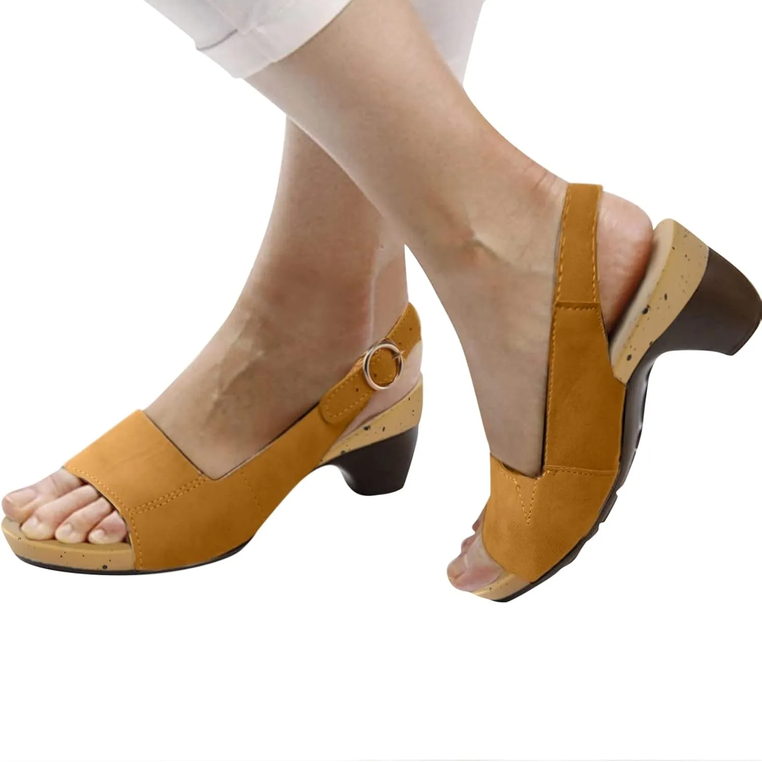 Eduavar Sandals for Women Casual Summer, Women's Ultra-Comfy Wedge Sandals Premium Orthopedic Open Toe Sandals