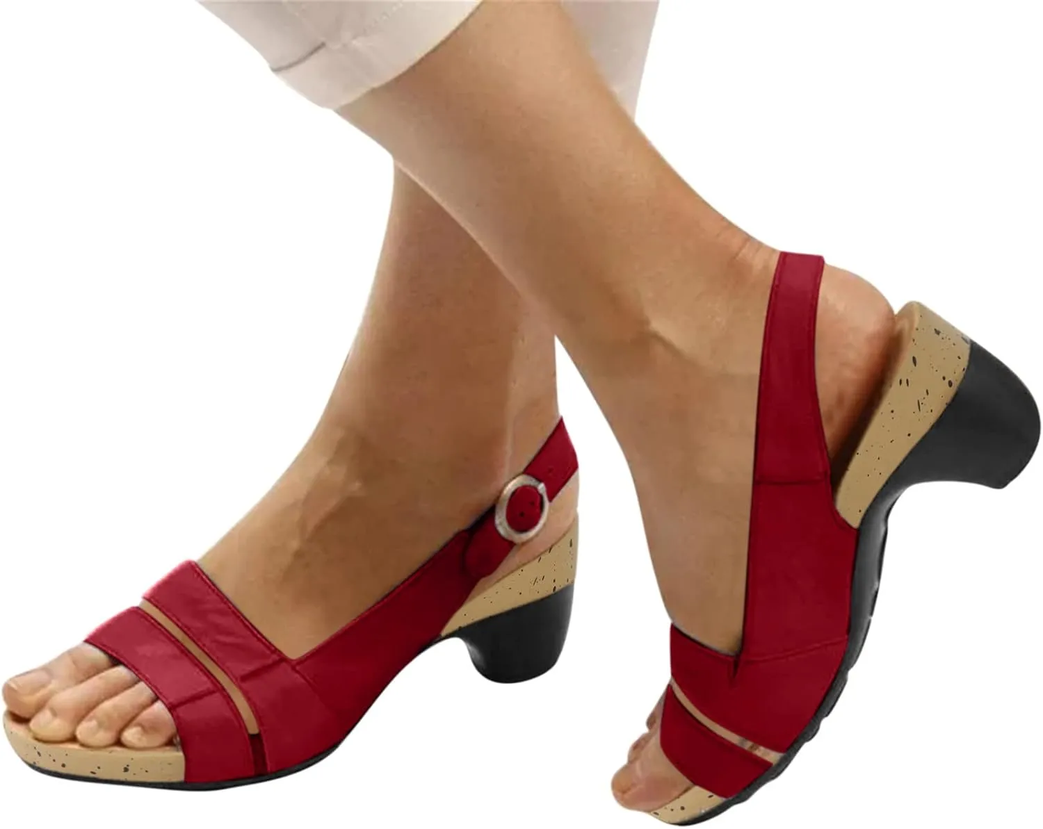 Eduavar Sandals for Women Casual Summer, Women's Ultra-Comfy Wedge Sandals Premium Orthopedic Open Toe Sandals