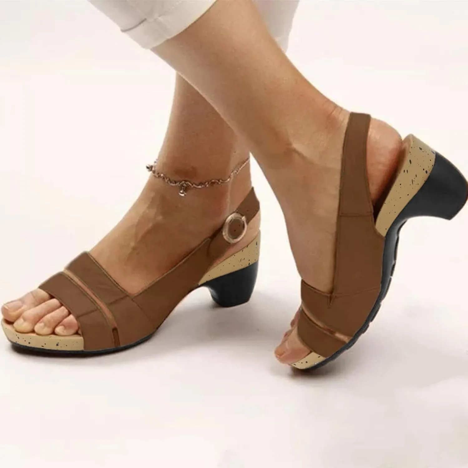 Eduavar Sandals for Women Casual Summer, Women's Ultra-Comfy Wedge Sandals Premium Orthopedic Open Toe Sandals
