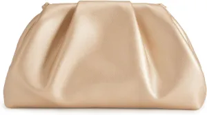 Elegant Pleated Vegan Leather Clutch Purse for Women - Stylish Soft PU Evening Handbag
