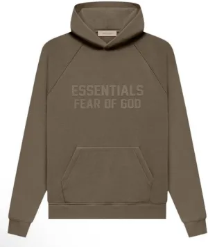 Essentials Fear of God Hoodie, Wood, LARGE (Oversized)