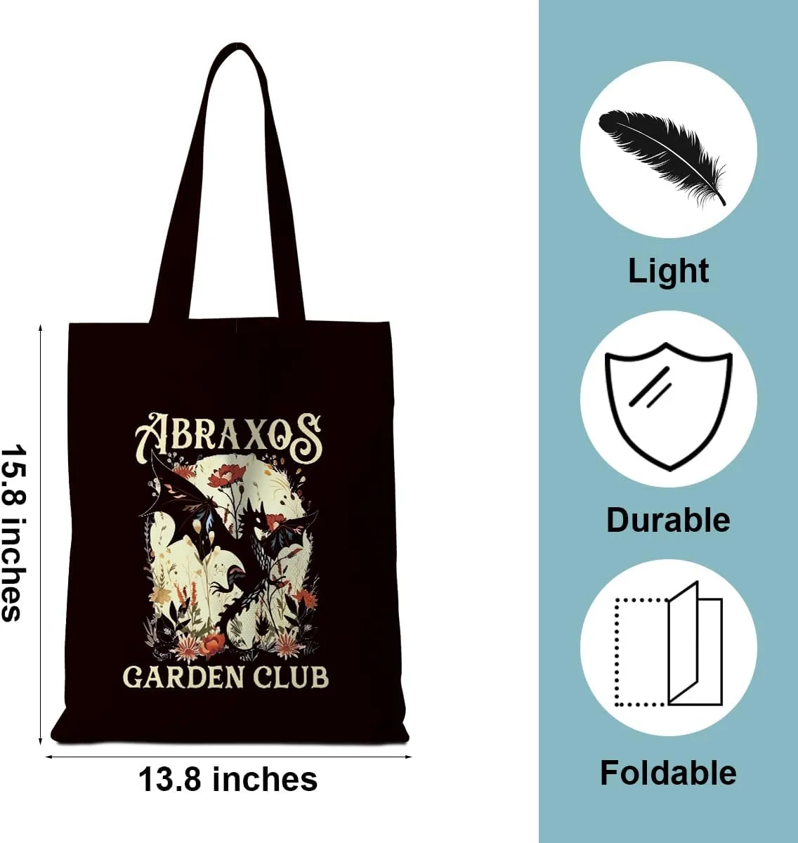 Fantasy Dragon Tote Bag Fantasy Books Weekender Bag Shopping Bags Book Lovers Gifts for Shopping Travelling Vacation