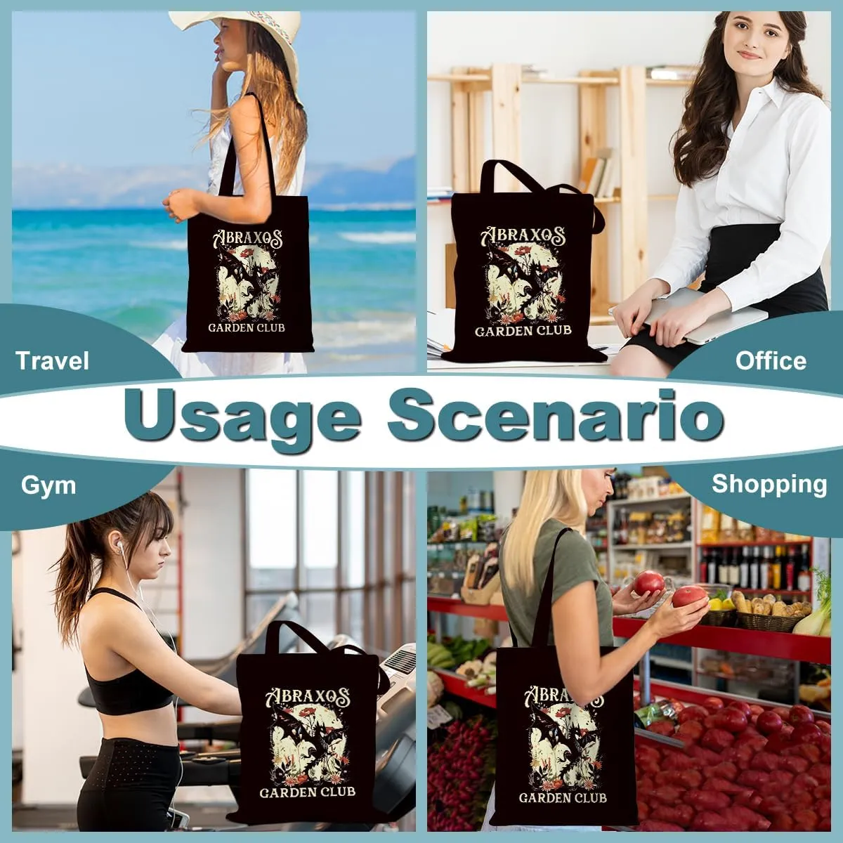 Fantasy Dragon Tote Bag Fantasy Books Weekender Bag Shopping Bags Book Lovers Gifts for Shopping Travelling Vacation