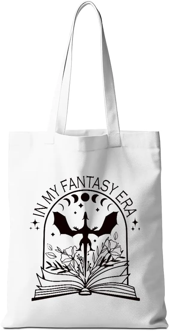 Fantasy Dragon Tote Bag Fantasy Books Weekender Bag Shopping Bags Book Lovers Gifts for Shopping Travelling Vacation