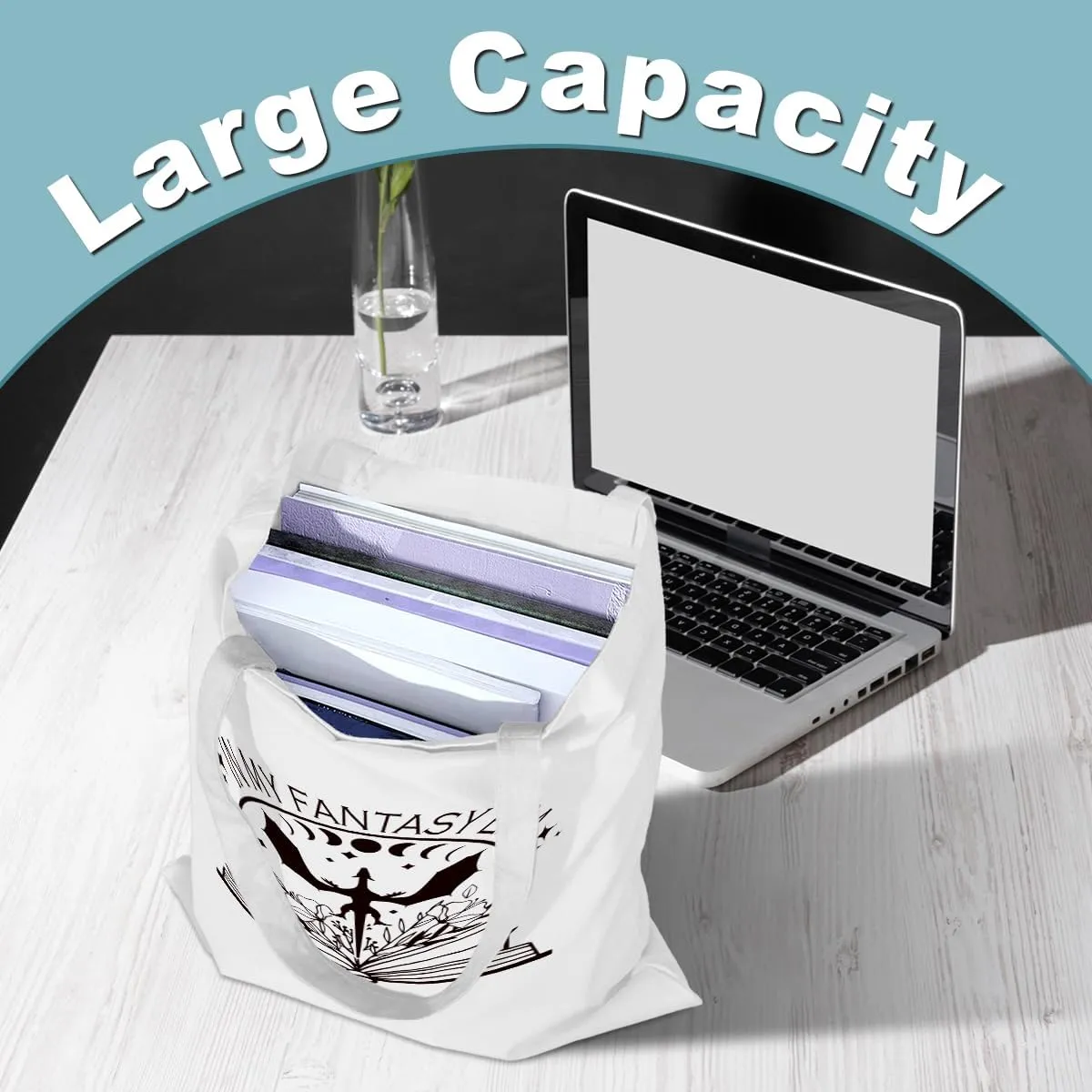 Fantasy Dragon Tote Bag Fantasy Books Weekender Bag Shopping Bags Book Lovers Gifts for Shopping Travelling Vacation