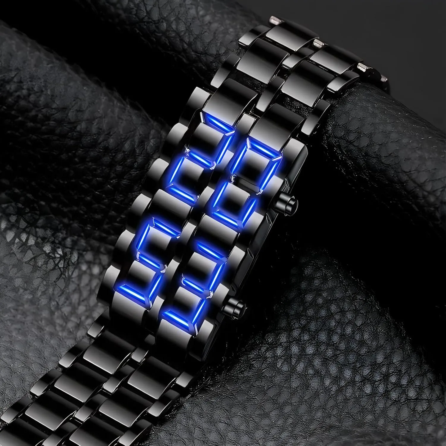 Fashion Full Metal Digital Lava Wrist Watch Men LED Display Watches Gifts for Male Famale Sport Creative Watch