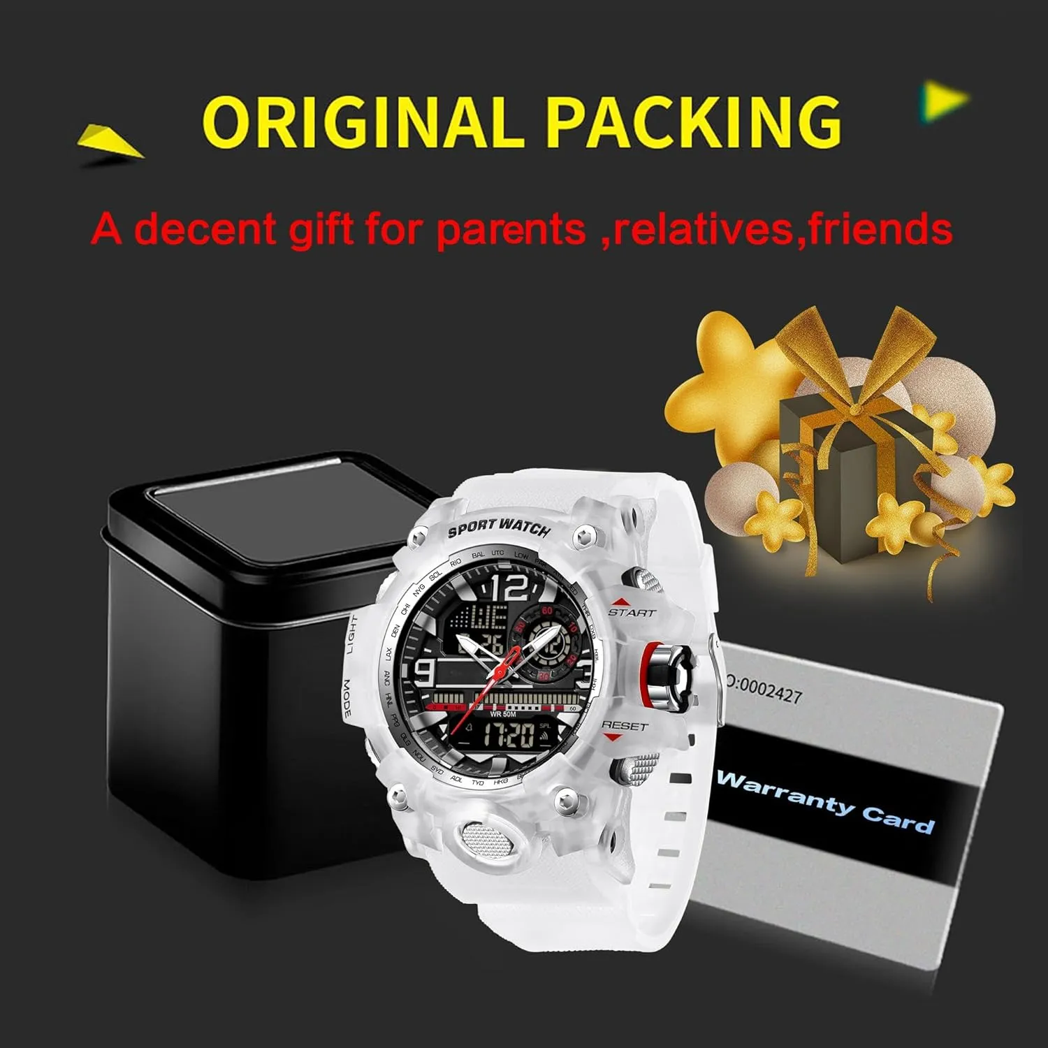 findtime Mens Tactical Watches for Men Military Watch Reloj Militar Para Hombre Sports Outdoor Waterproof Digial Analog Alarm Stopwatch Big Face Wristwatch